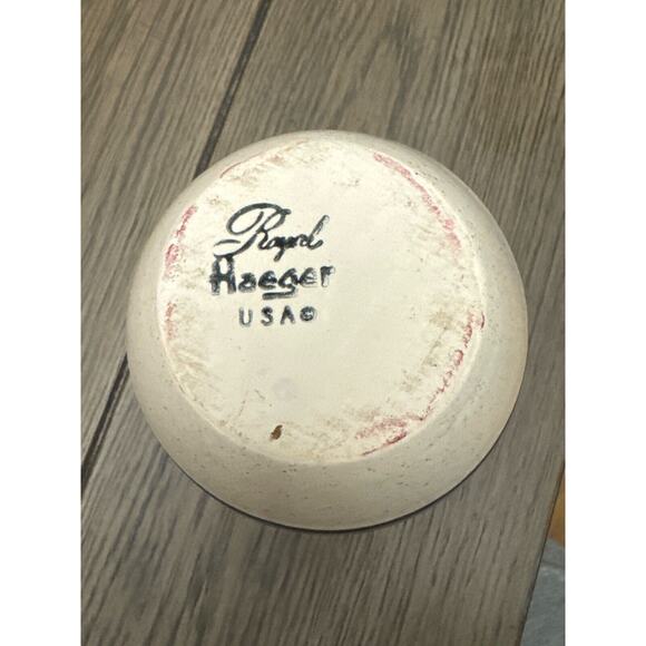 Vintage Royal Haeger USA Vase Earth Striped Southwestern Glaze 5.5” T X 4.25” W - Picture 5 of 7